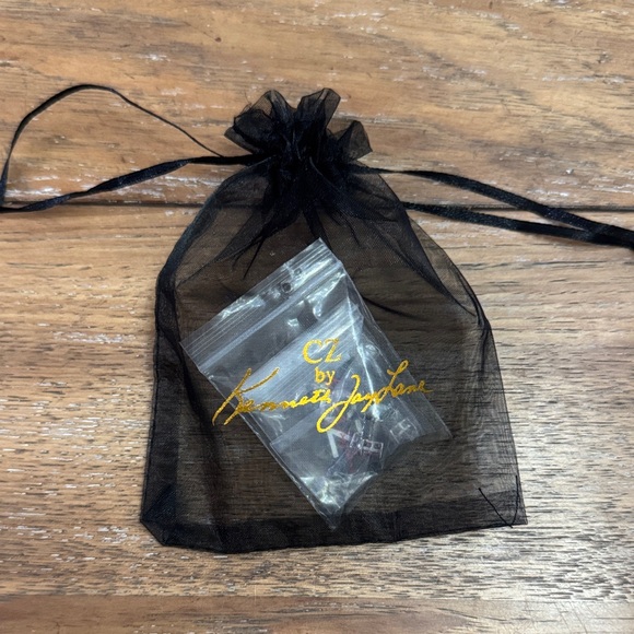 NEW CZ by Kenneth Jay Lane 5 Cttw Asscher Cut Stud Post Earrings - Pink - Picture 7 of 7